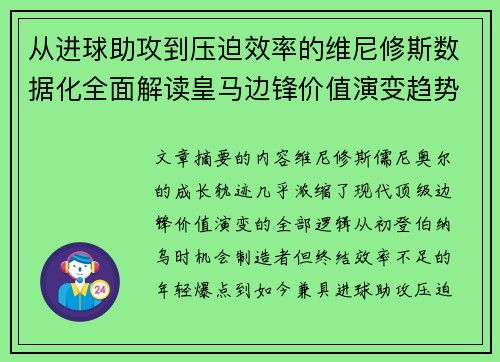 从进球助攻到压迫效率的维尼修斯数据化全面解读皇马边锋价值演变趋势 从进球助攻到压迫效率的维尼修斯数据化全面解读皇马边锋价值演变趋势